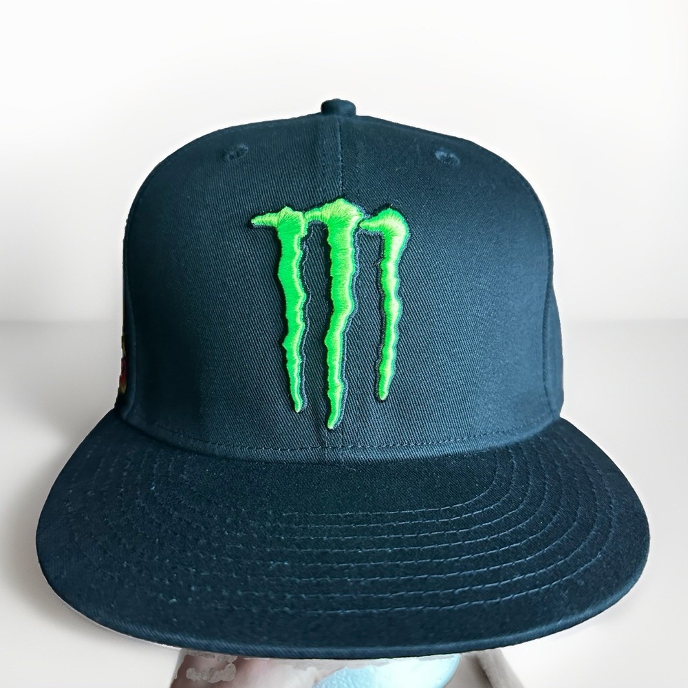 Official Monster Energy Big 3 Basketball Tournament Black Neon Snapback Cap Hat